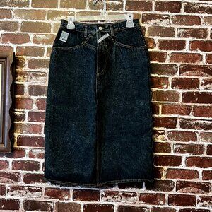 Vintage Jordache Acid Wash Denim Midi Skirt 1st Class Metropolitan